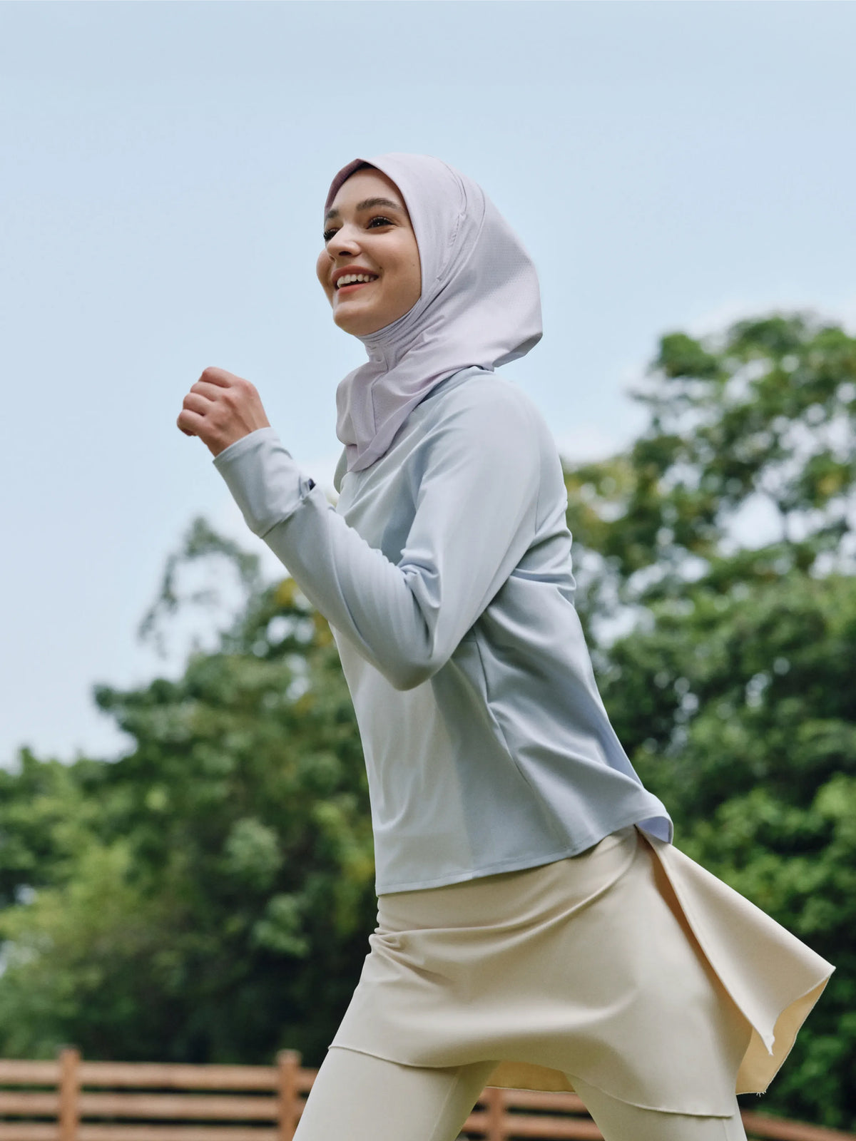 Active Breathe Neck-Cover Sports Hijab-Taro Purple