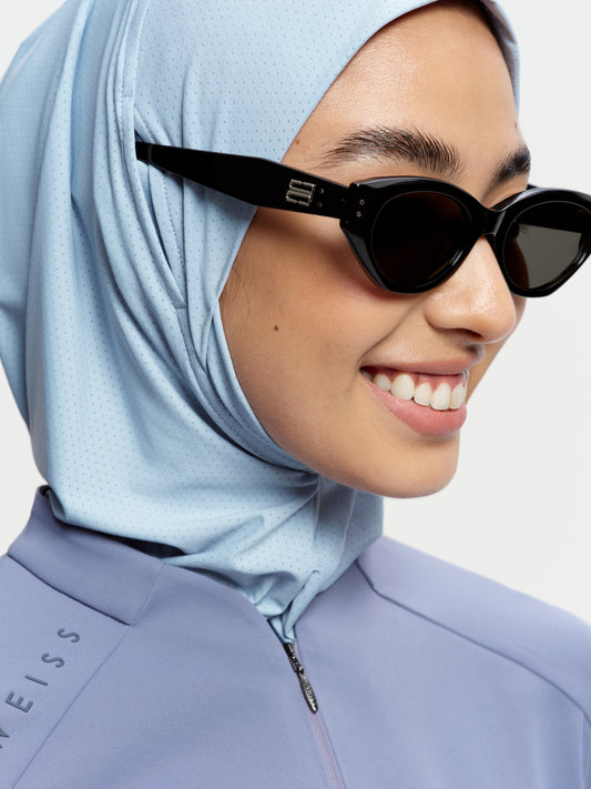 Active Breathe Neck-Cover Sports Hijab-Light Blue